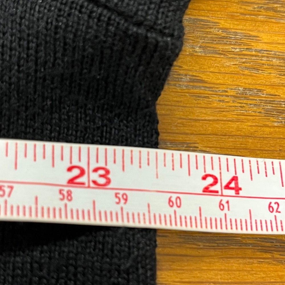 EXPRESS Black Merino Wool Blend Long Sleeve Polo Sweater Black Business Casual - Picture 12 of 14